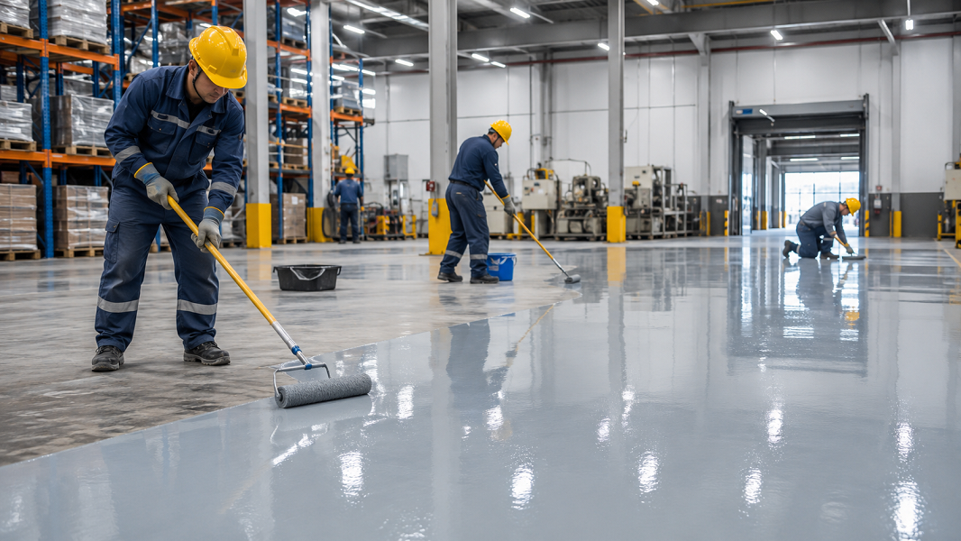 Tahapan Pengerjaan Epoxy Lantai untuk Pabrik, Gudang, dan Area Komersial